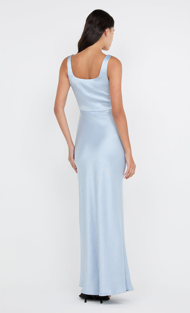 THE DREAMER SQUARE NECK DRESS - DUSTY BLUE