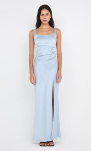 THE DREAMER SQUARE NECK DRESS - DUSTY BLUE