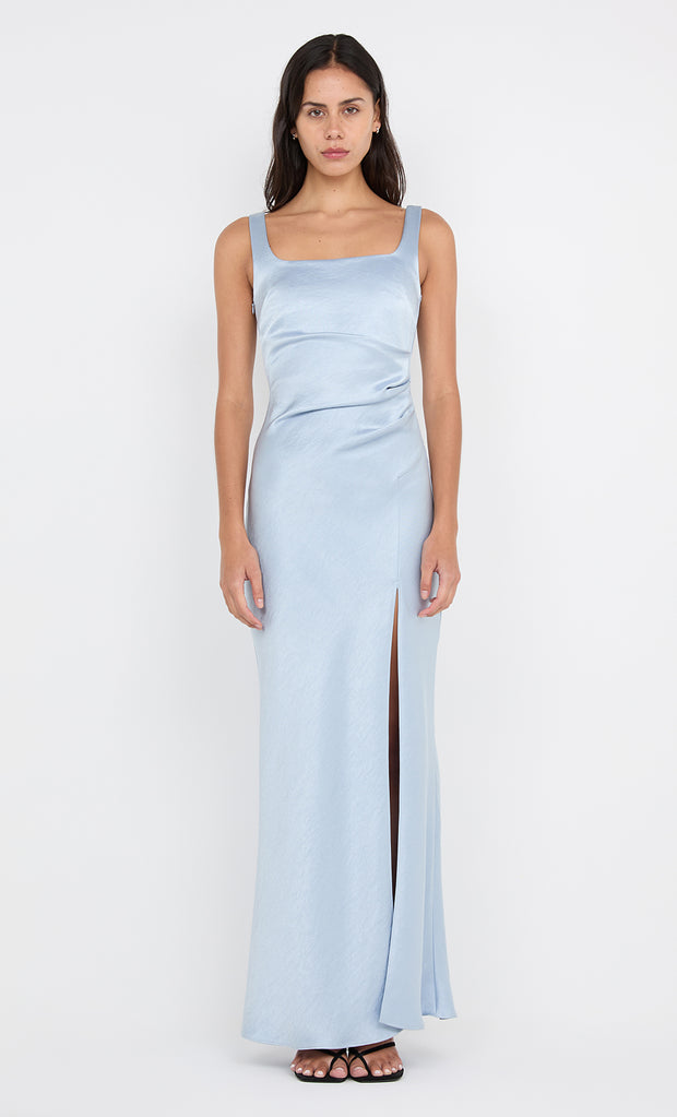THE DREAMER SQUARE NECK DRESS - DUSTY BLUE