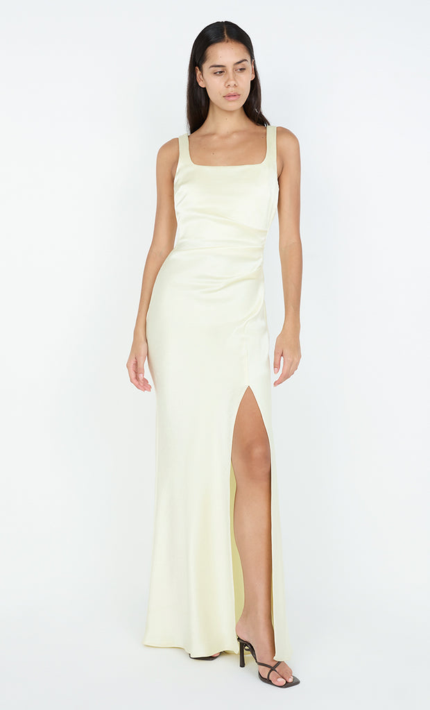 THE DREAMER SQUARE NECK DRESS - ICE YELLOW