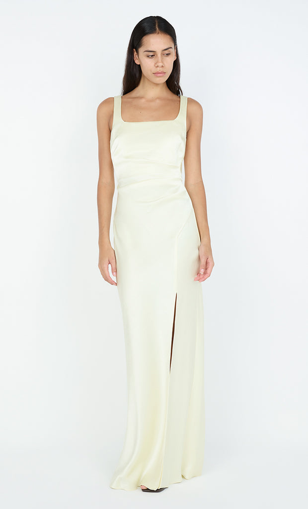THE DREAMER SQUARE NECK DRESS - ICE YELLOW
