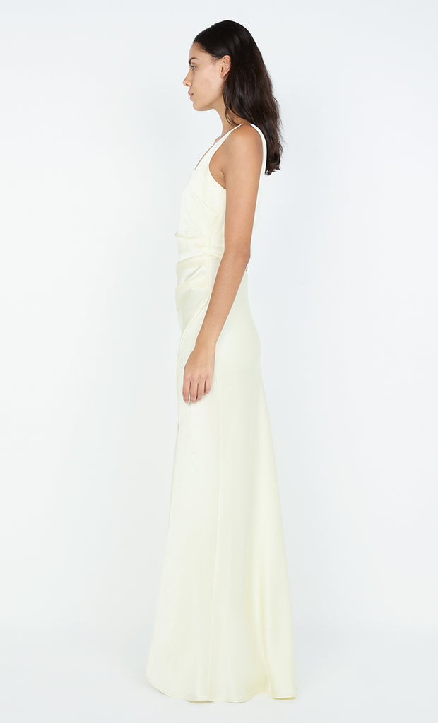 THE DREAMER SQUARE NECK DRESS - ICE YELLOW