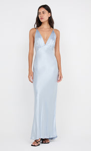 MOON DANCE V MAXI DRESS - DUSTY BLUE