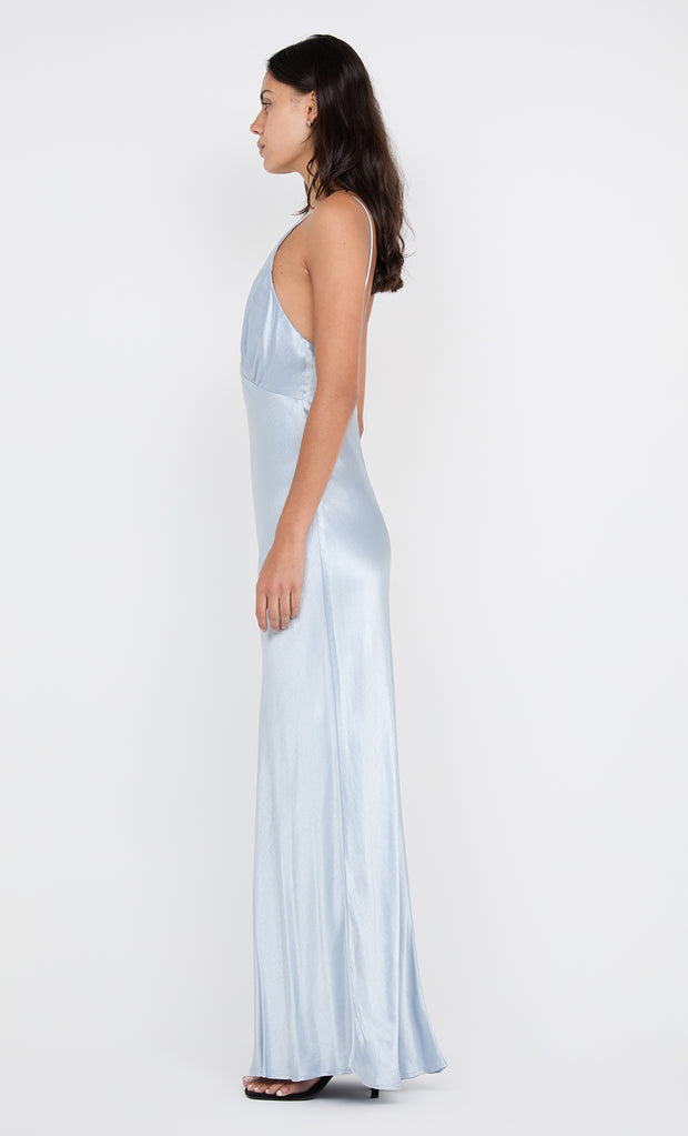 MOON DANCE V MAXI DRESS - DUSTY BLUE