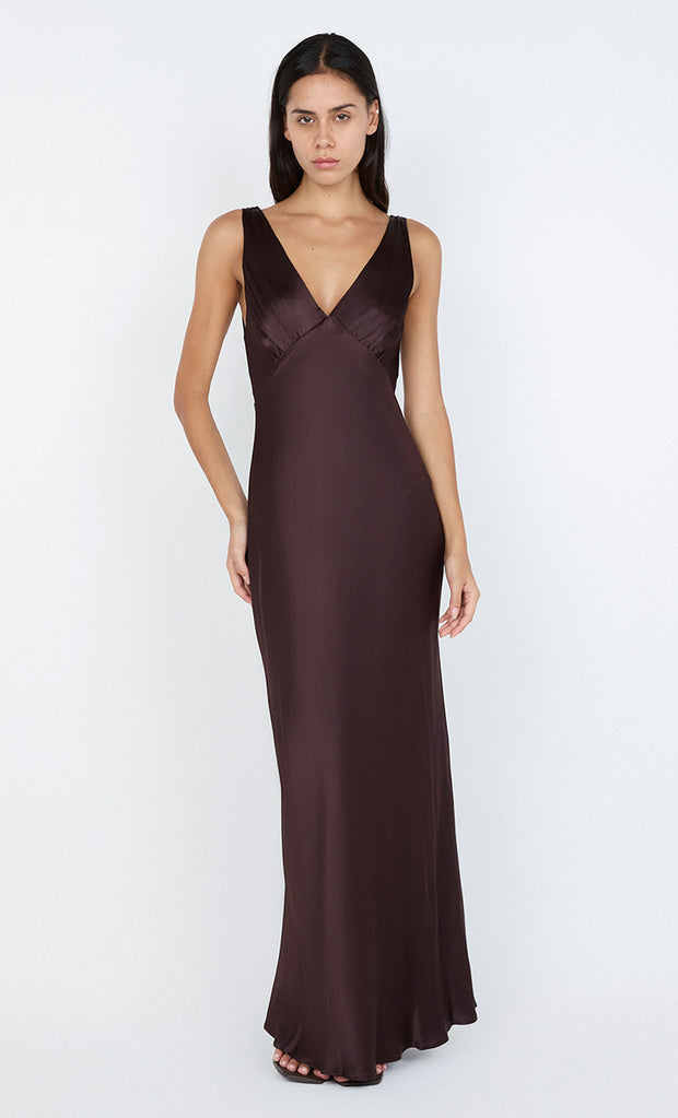 MOON DANCE VERONA DRESS - DARK CHOCOLATE