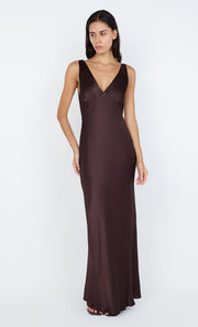 MOON DANCE VERONA DRESS - DARK CHOCOLATE
