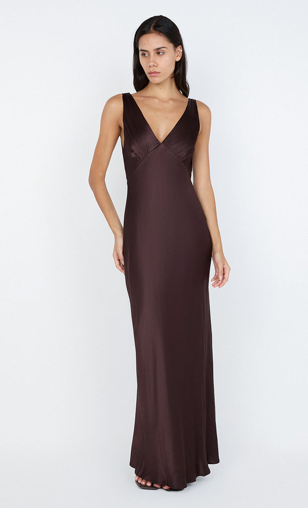 MOON DANCE VERONA DRESS - DARK CHOCOLATE