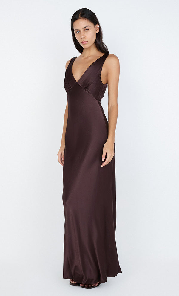MOON DANCE VERONA DRESS - DARK CHOCOLATE