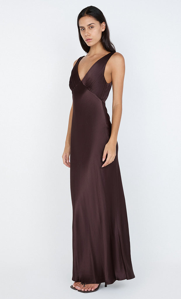 MOON DANCE VERONA DRESS - DARK CHOCOLATE
