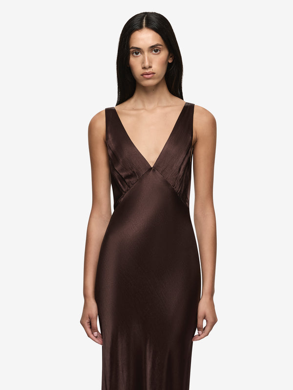 MOON DANCE VERONA DRESS - DARK CHOCOLATE