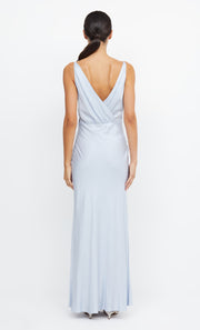 ADORE V MAXI DRESS - DUSTY BLUE