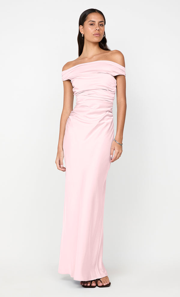ETERNITY OFF SHOULDER MAXI - POWDER PINK
