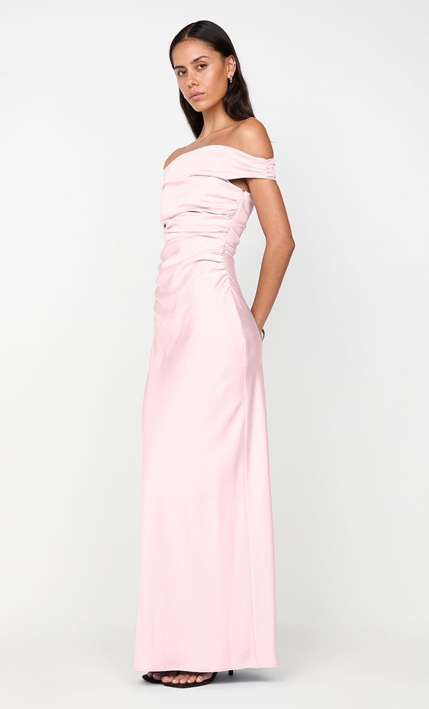 ETERNITY OFF SHOULDER MAXI - POWDER PINK