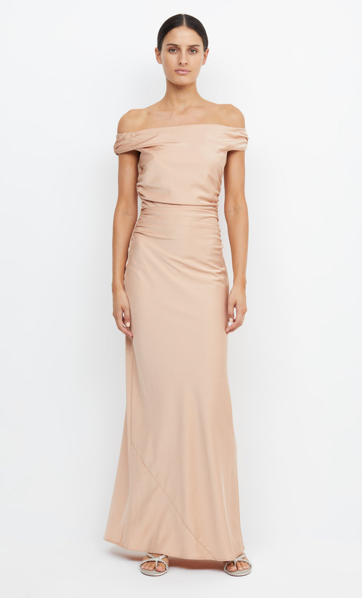 ETERNITY OFF SHOULDER MAXI - ROSE GOLD – BEC + BRIDGE AU