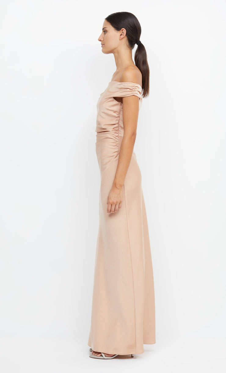 ETERNITY OFF SHOULDER MAXI - ROSE GOLD