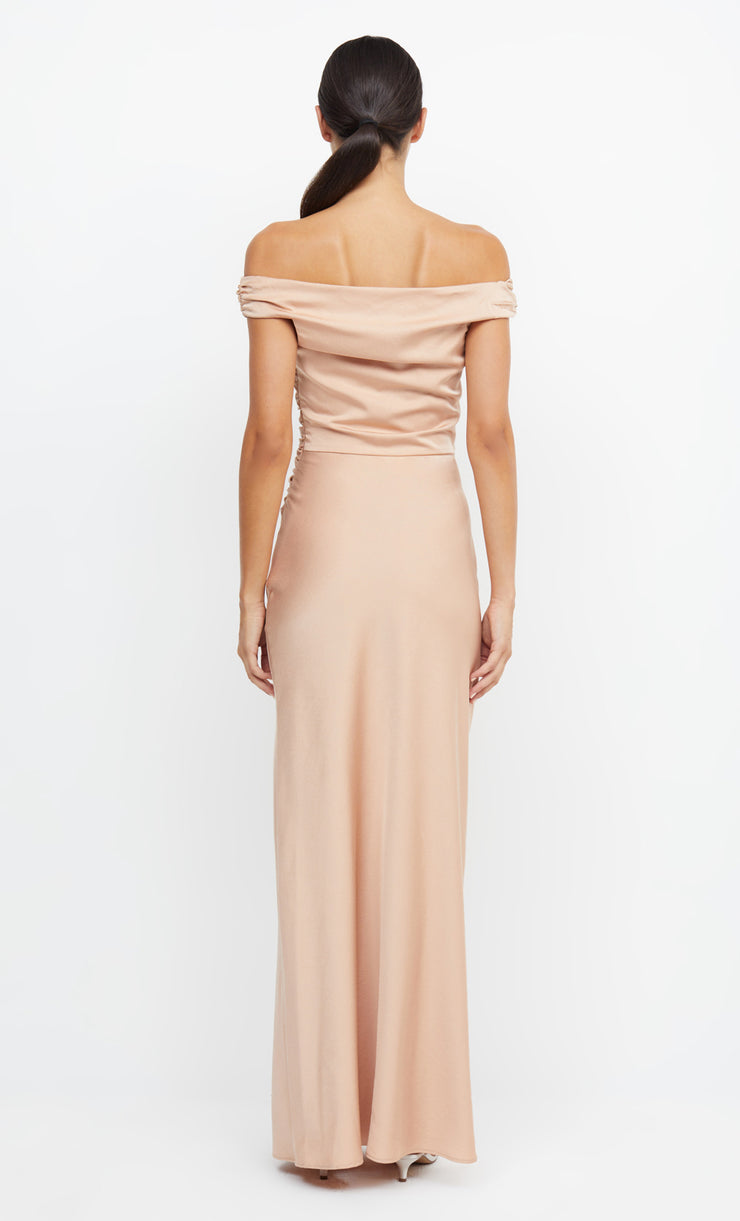 ETERNITY OFF SHOULDER MAXI - ROSE GOLD