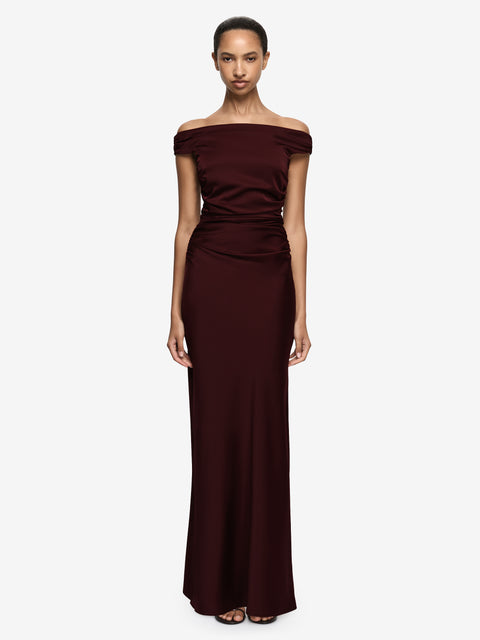 ETERNITY OFF SHOULDER MAXI - PLUM