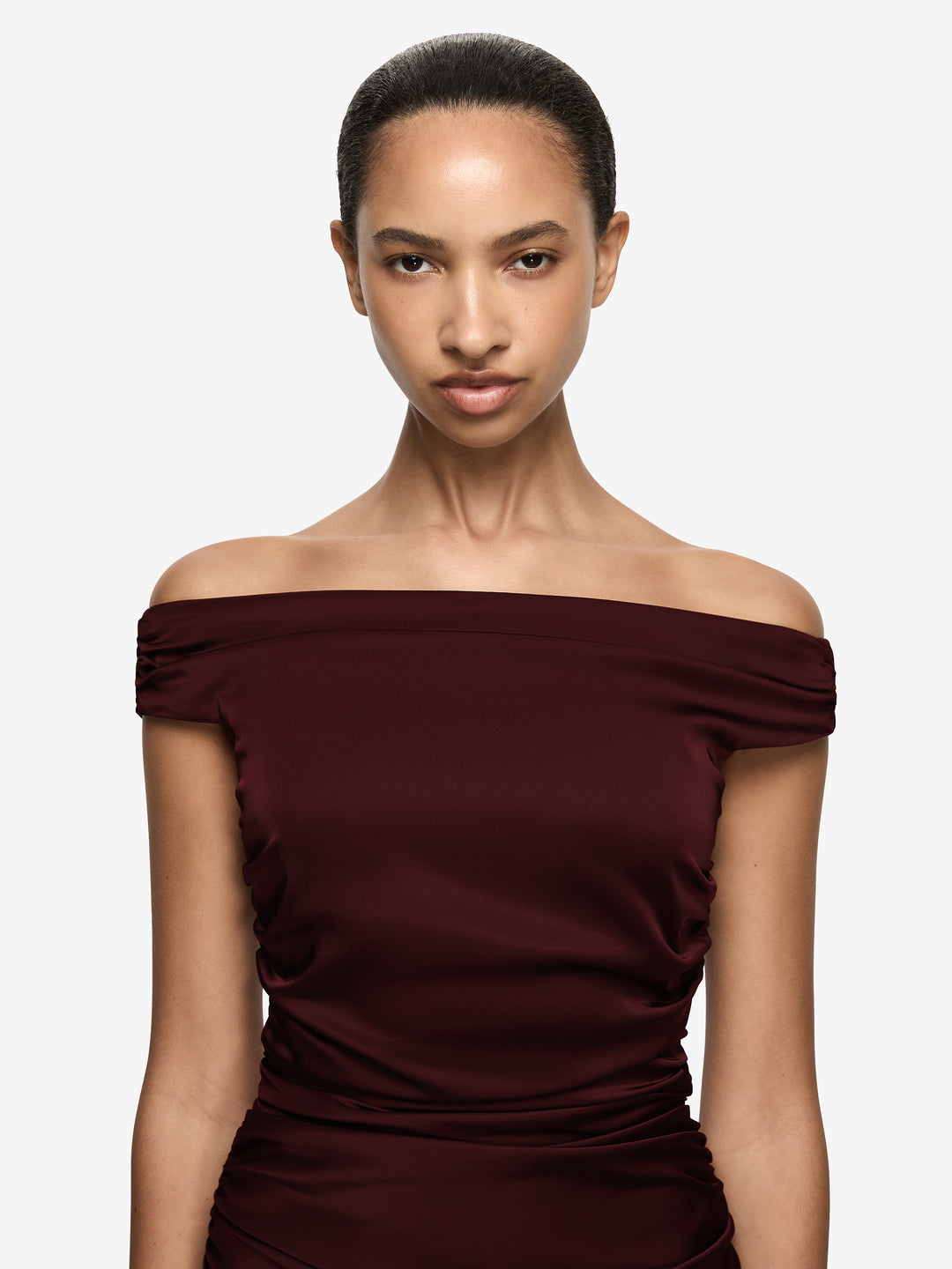 ETERNITY OFF SHOULDER MAXI - PLUM