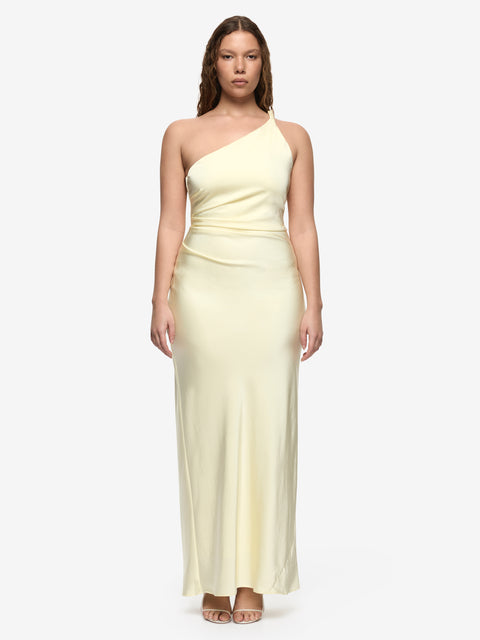 LUNETTA ASYM DRESS - ICE YELLOW