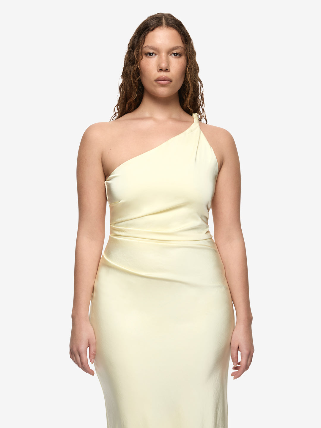 LUNETTA ASYM DRESS - ICE YELLOW
