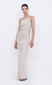 ETERNITY ASYM MAXI DRESS - SAND