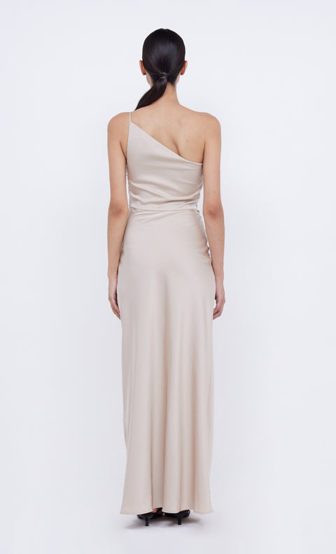 ETERNITY ASYM MAXI DRESS - SAND
