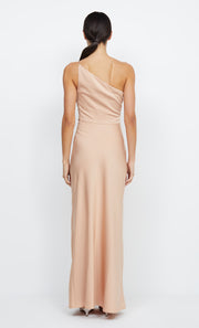 ETERNITY ASYM MAXI DRESS - ROSE GOLD