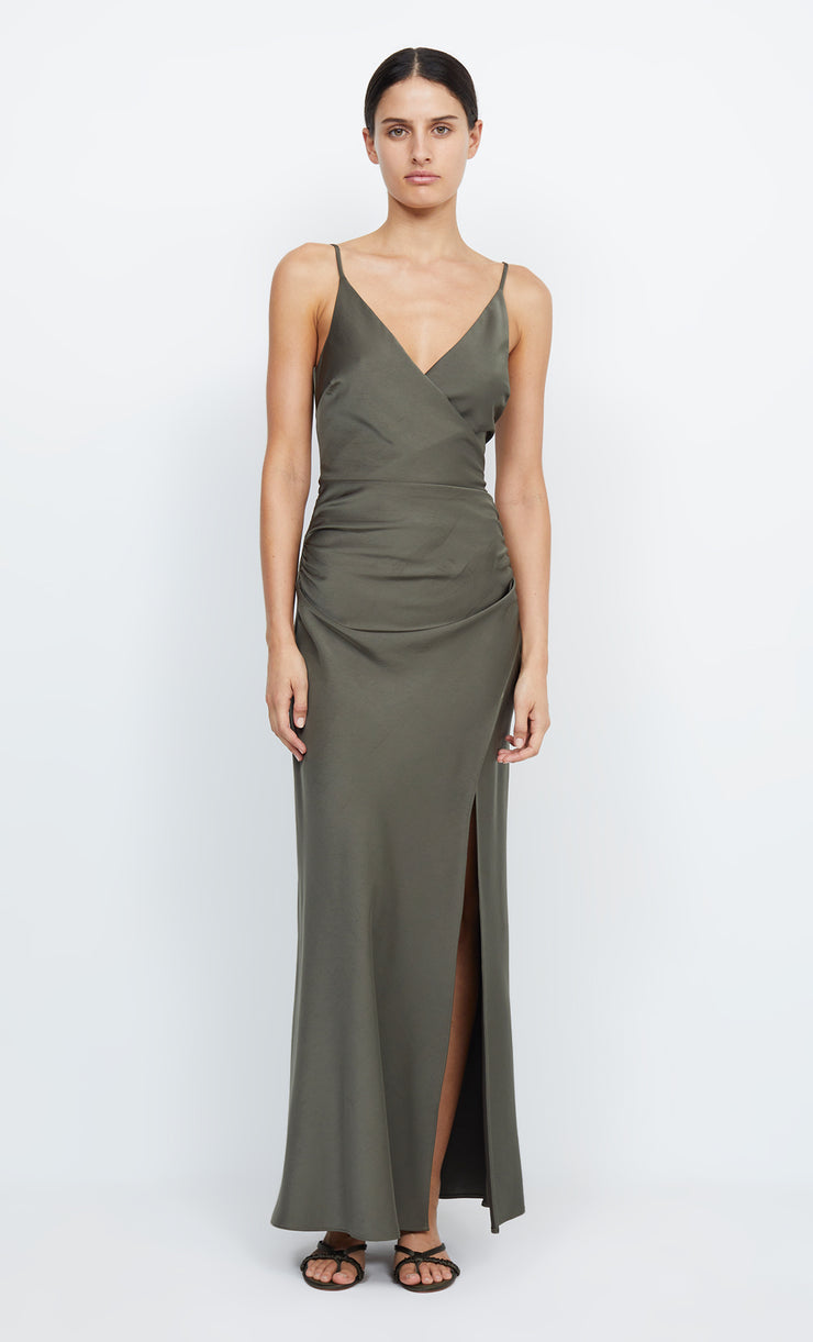 ETERNITY V MAXI DRESS - DARK WILLOW