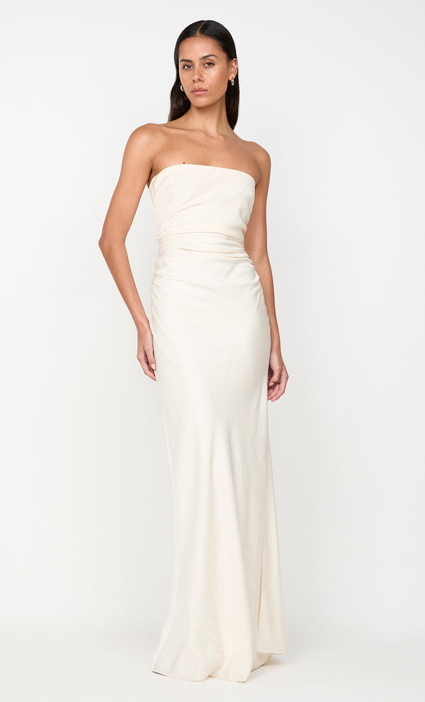 ETERNITY STRAPLESS MAXI DRESS - CREAM