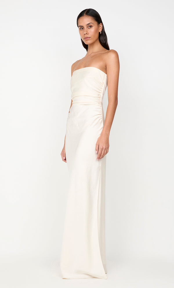 ETERNITY STRAPLESS MAXI DRESS - CREAM