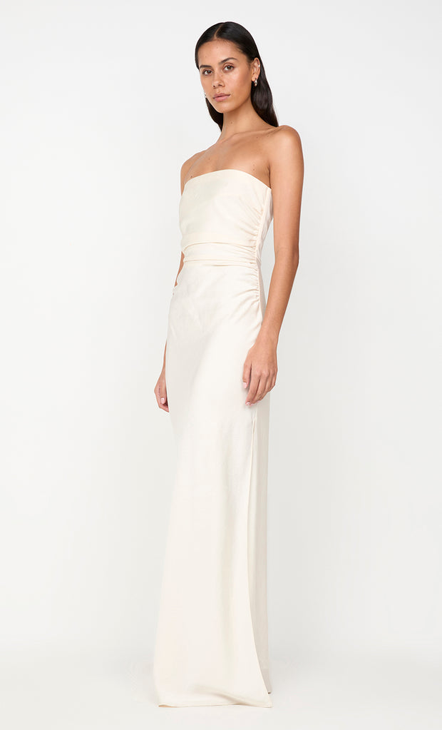 ETERNITY STRAPLESS MAXI DRESS - CREAM