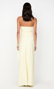 ETERNITY STRAPLESS MAXI DRESS - ICE YELLOW