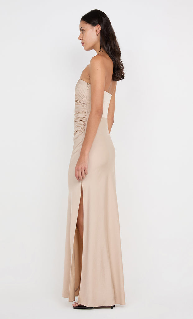 ETERNITY STRAPLESS MAXI DRESS - SAND