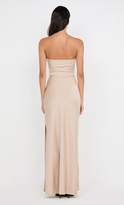 ETERNITY STRAPLESS MAXI DRESS - SAND