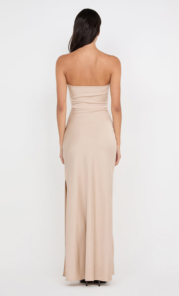 ETERNITY STRAPLESS MAXI DRESS - SAND