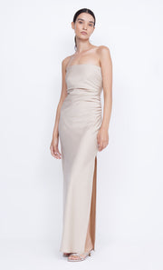 ETERNITY STRAPLESS MAXI DRESS - SAND