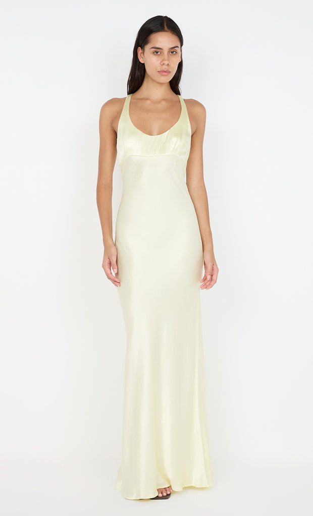MAXINA CROSSOVER DRESS - ICE YELLOW