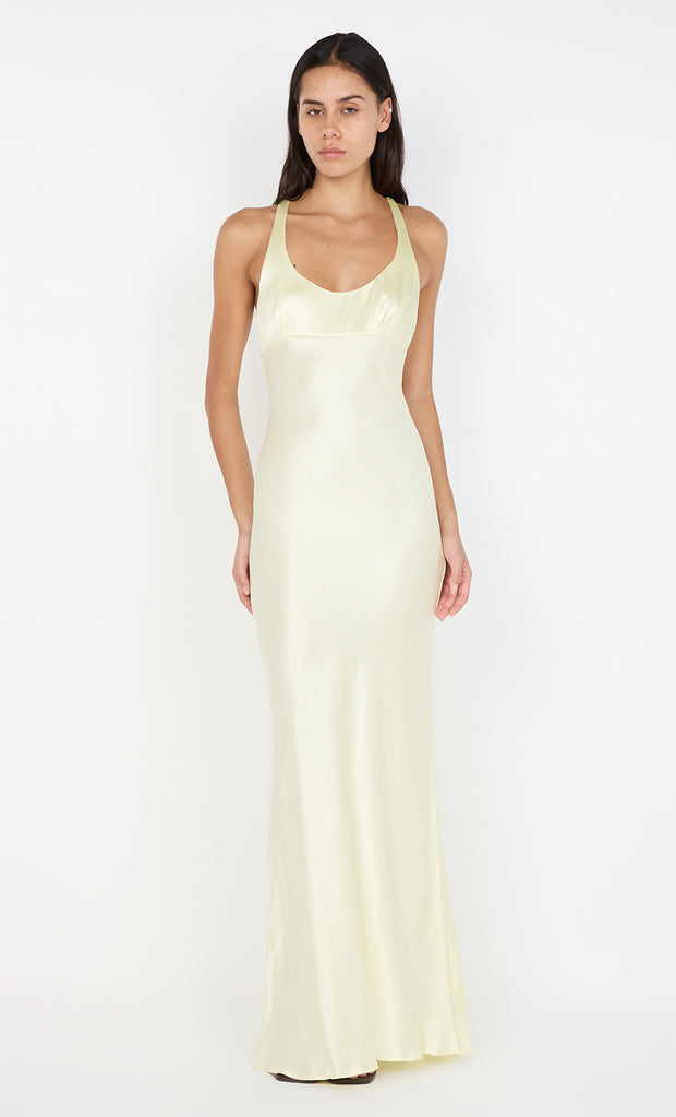 MAXINA CROSSOVER DRESS - ICE YELLOW