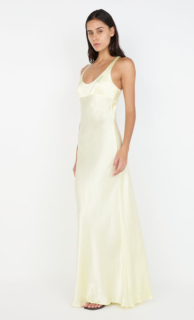MAXINA CROSSOVER DRESS - ICE YELLOW
