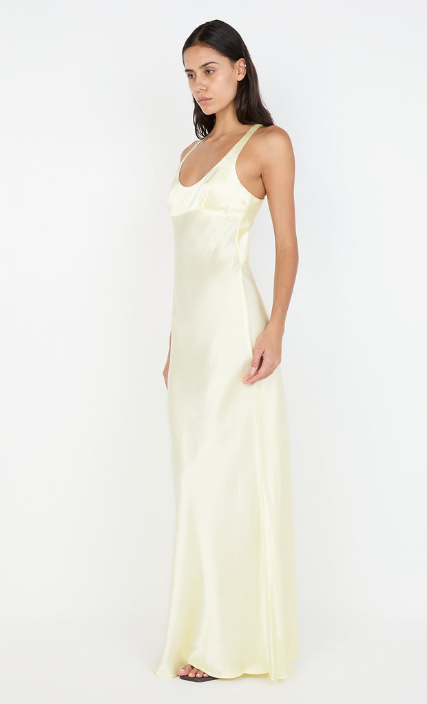 MAXINA CROSSOVER DRESS - ICE YELLOW