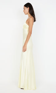 MAXINA CROSSOVER DRESS - ICE YELLOW