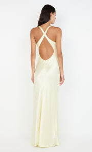 MAXINA CROSSOVER DRESS - ICE YELLOW