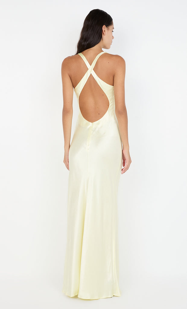 MAXINA CROSSOVER DRESS - ICE YELLOW