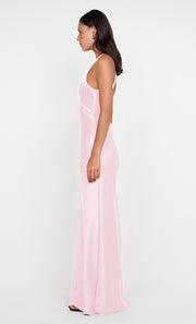 THE DREAMER V NECK DRESS - POWDER PINK