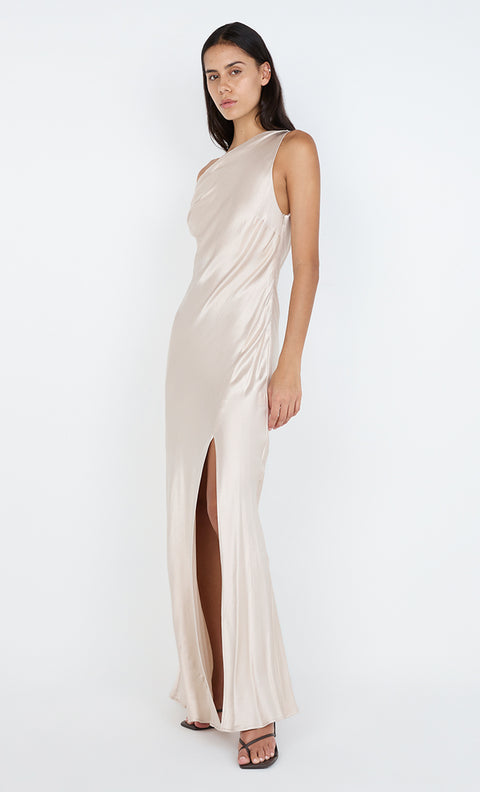 SOL ASYM DRESS - SAND