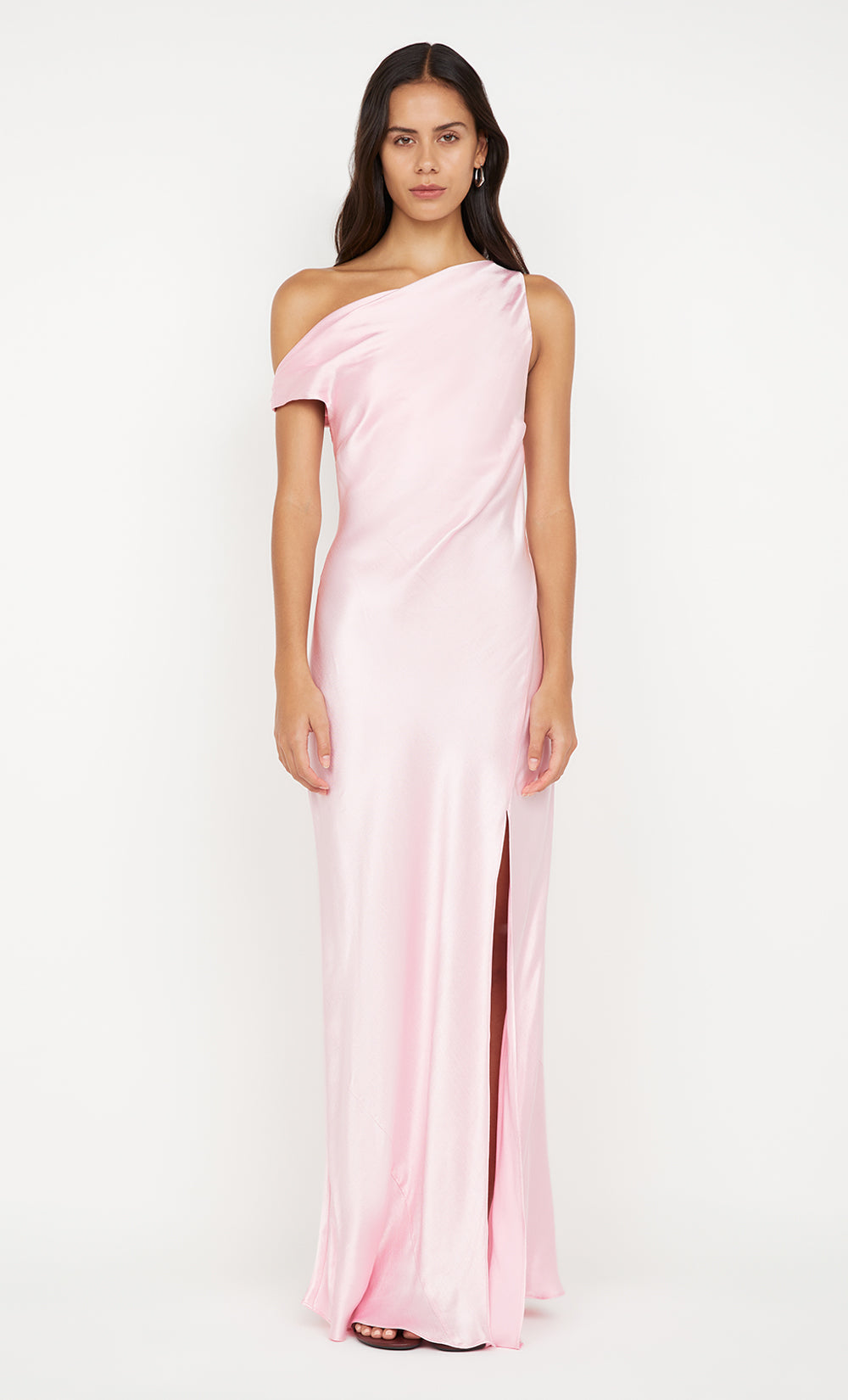 SOL ASYM DRESS - POWDER PINK
