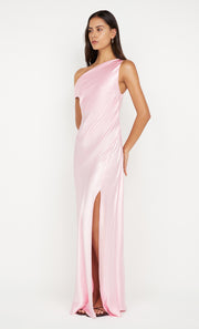 SOL ASYM DRESS - POWDER PINK