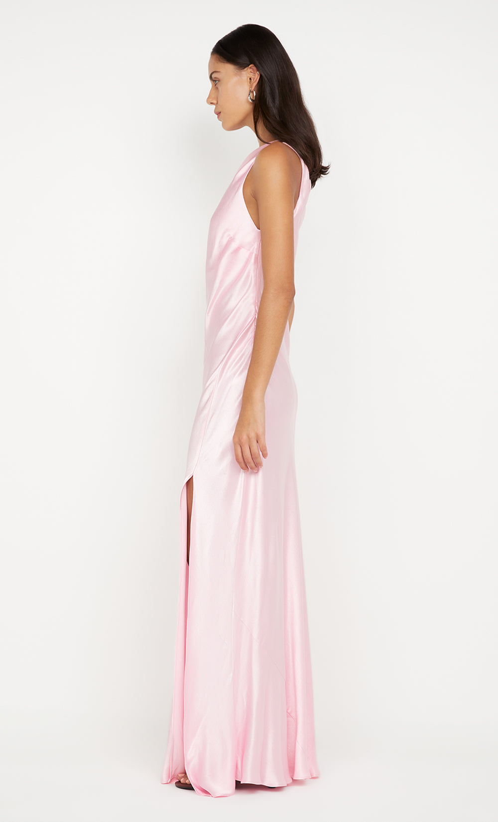 SOL ASYM DRESS - POWDER PINK