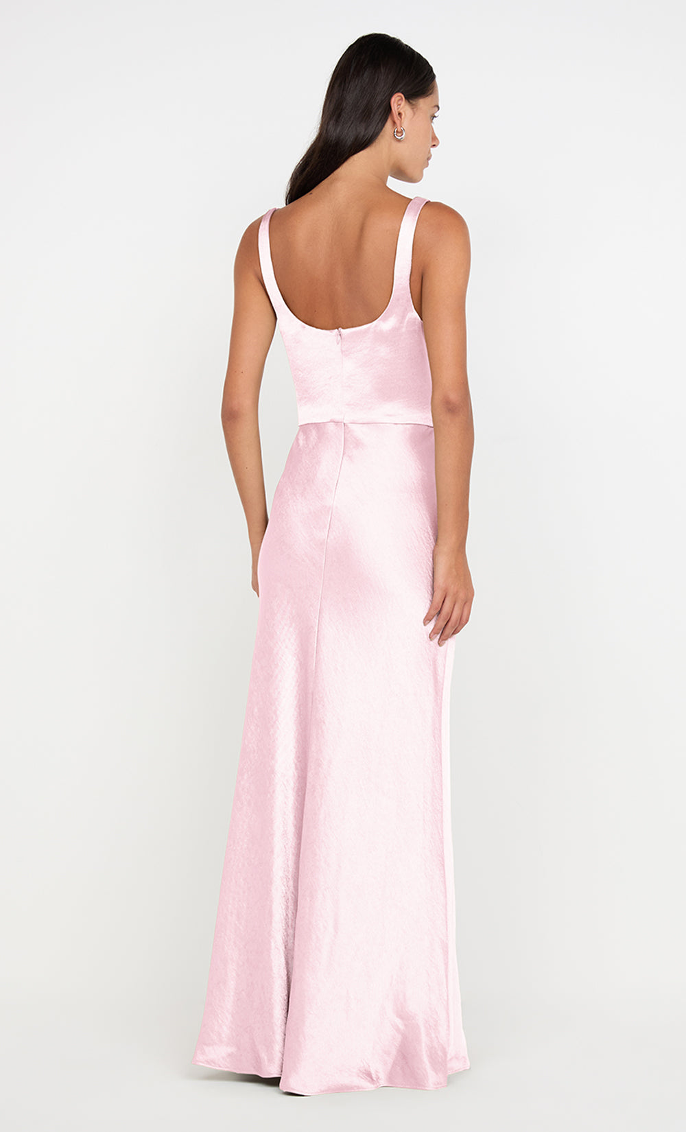 AUSTEN COWL NECK MAXI DRESS - POWDER PINK
