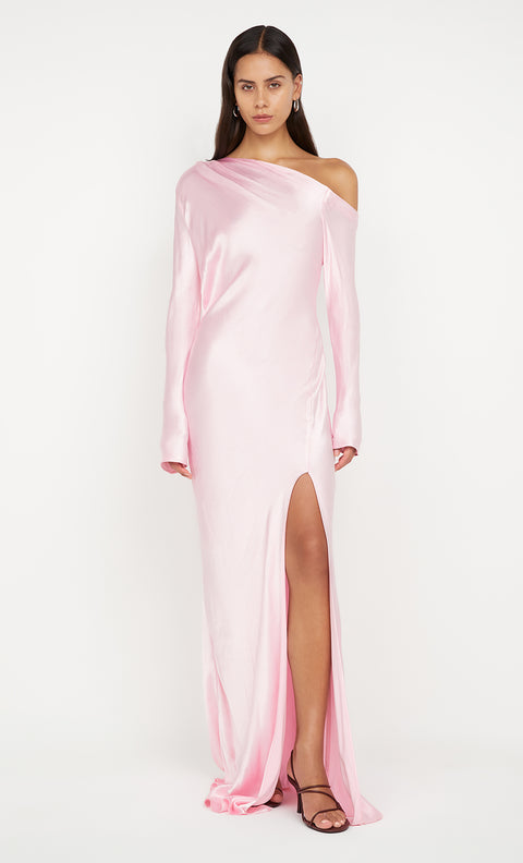 SIENA ASYM MAXI DRESS - POWDER PINK